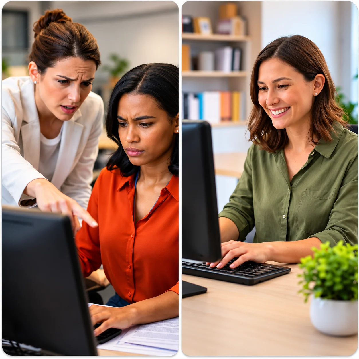 Edited Office Collaboration And Confident Productivity | EmployTest Manager spending extra time training a new hire due to missing Microsoft Office skills