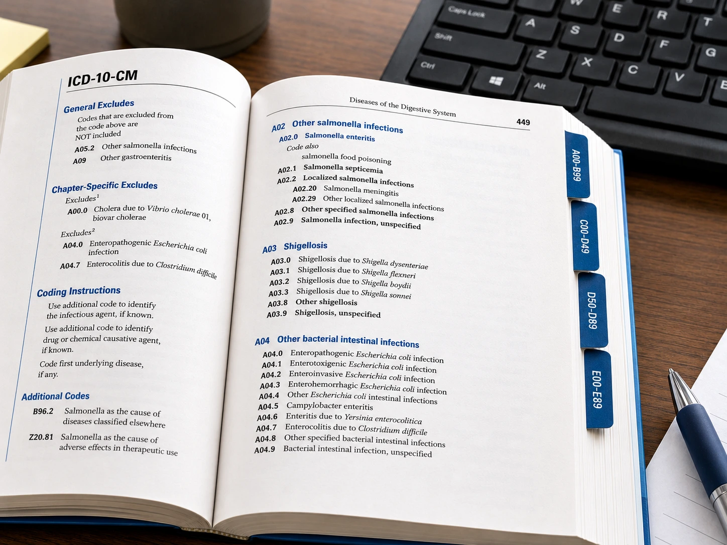 ICD-10-CM Coding Manual ICD-10-CM coding reference used in the medical billing coding questions