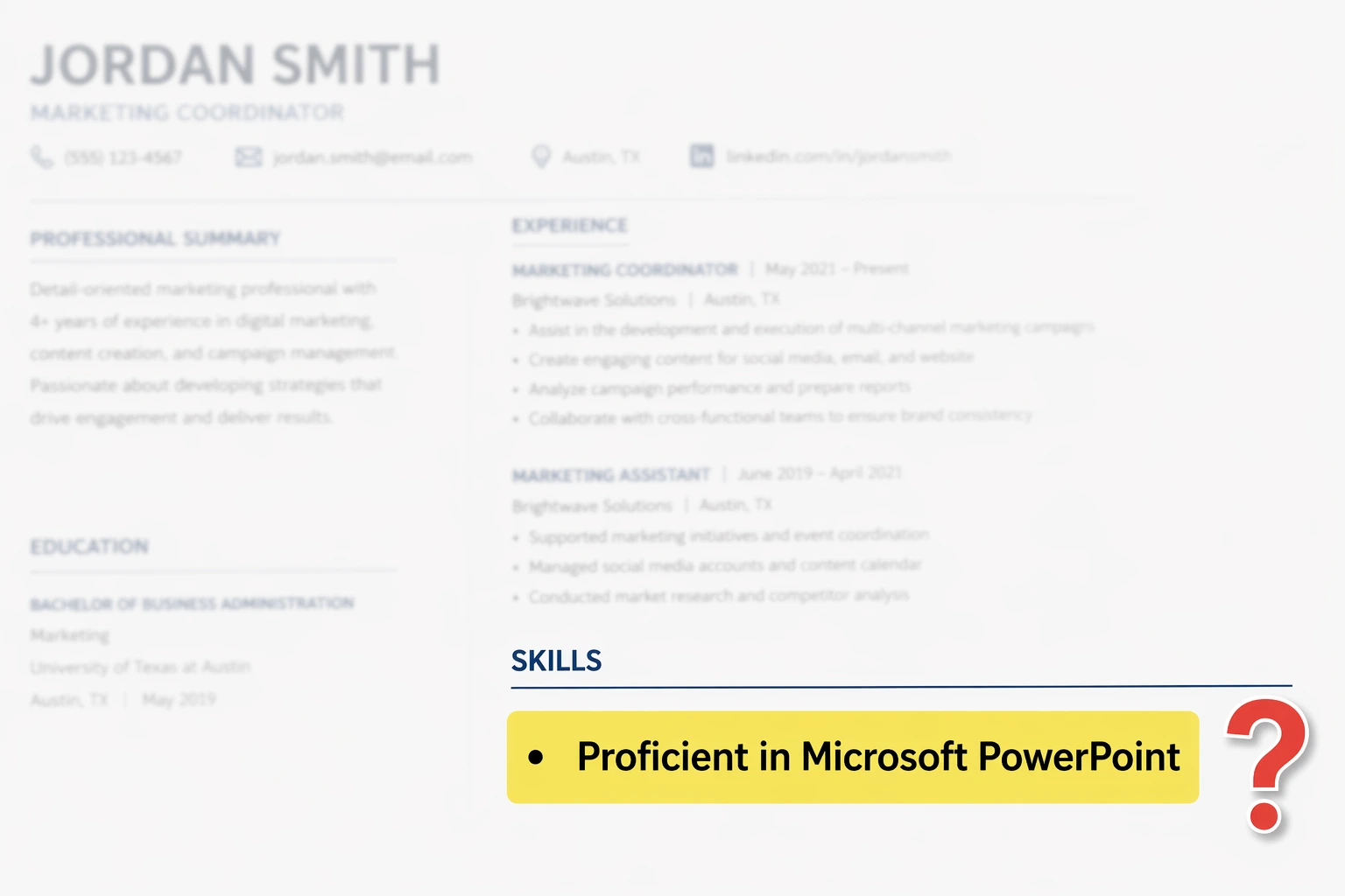 Professional Resume With Highlighted Skills PowerPoint proficiency test for job applicants reveals gap between resume claims and actual skill level