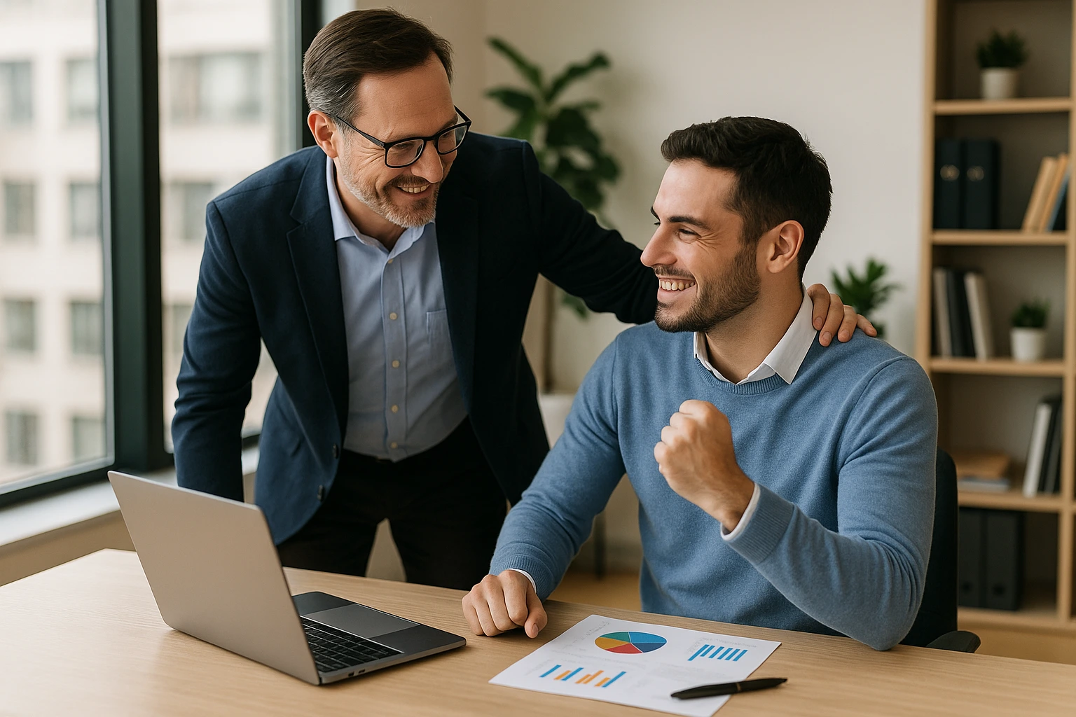 An Employee Excelling In His Job With The Help Of Career Successor Profile Test