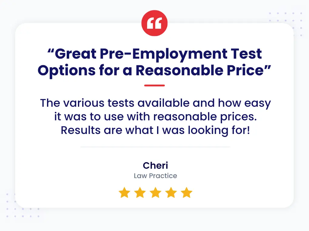 5-star review from Cheri, Law Practice: 